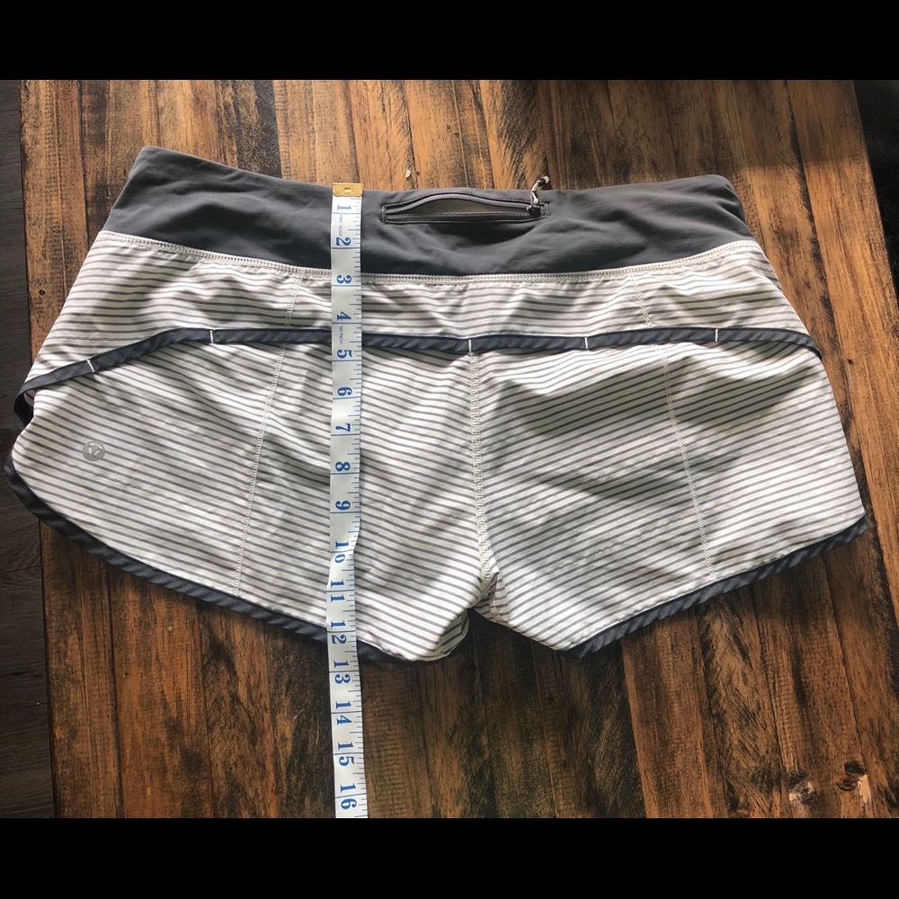 Never Worn Striped Lululemon Speed Short Size 10
